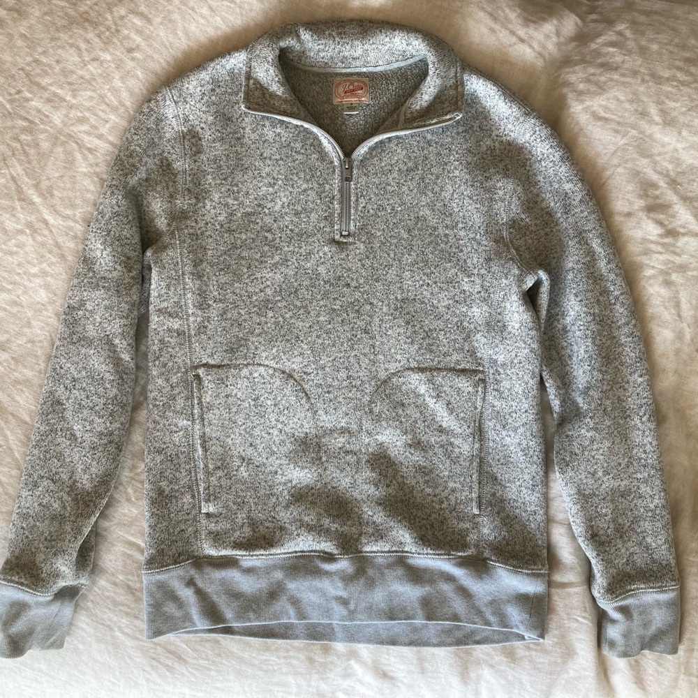 J Crew gray quarter zip